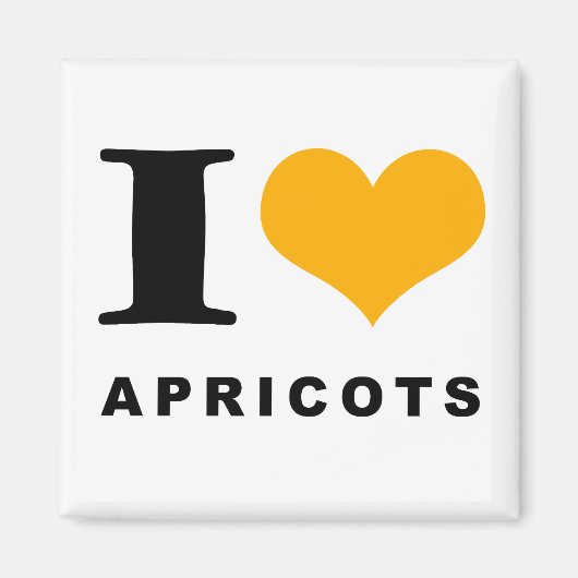 Aimant J'aime les abricots (Devant)
