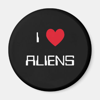 Aimant J'aime les Aliens