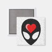 Aimant J'AIME LES aliens ! (Recto/Verso)