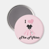 Aimant J'aime les années 50 (Recto/Verso)