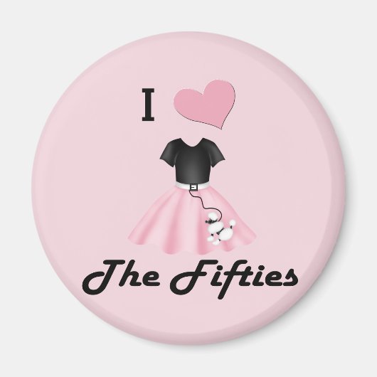 Aimant J'aime les années 50 (Devant)