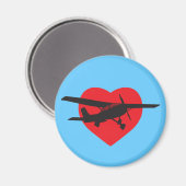 Aimant J'aime les avions (Recto/Verso)
