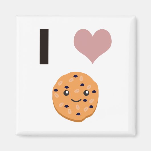 Aimant J'aime les biscuits d'avoine (Devant)