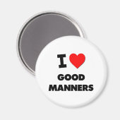 Aimant J'Aime Les Bonnes Manières (Recto/Verso)