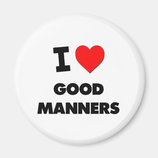 Aimant J'Aime Les Bonnes Manières (Devant)