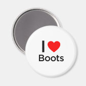 Aimant J'aime les bottes (Recto/Verso)