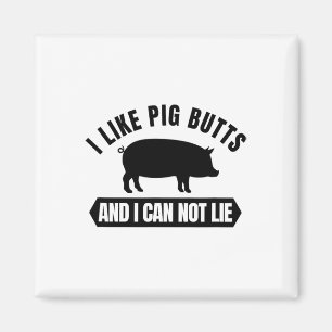 Aimant J'Aime Les Boutons De Cochon Et Je Ne Peux Pas Men