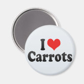 Aimant J'aime les carottes (Recto/Verso)