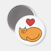 Aimant J'aime les chats (Recto/Verso)