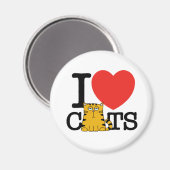 Aimant J'aime les chats (Recto/Verso)