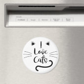 Aimant J'aime les chats (In Situ (Lave-vaisselle))