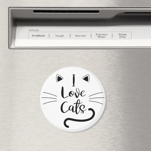 Aimant J'aime les chats (In Situ (Lave-vaisselle))