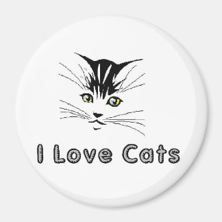 Aimant j'aime les chats 5 j aime les chats 5 chats à l'oe