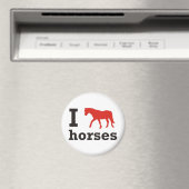 Aimant J'aime les chevaux (In Situ (Lave-vaisselle))