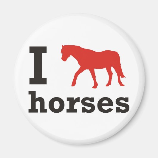 Aimant J'aime les chevaux (Devant)