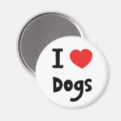 Aimant J'aime les chiens (Recto/Verso)