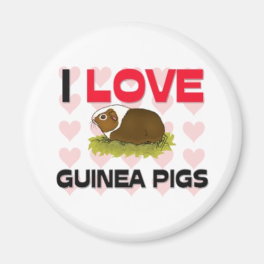 Aimant J'aime les cochons de Guinée (Devant)