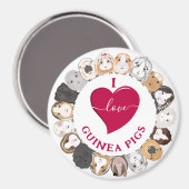 Aimant J'aime les cochons de Guinée (Recto/Verso)