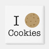 Aimant J'aime les cookies (Devant)
