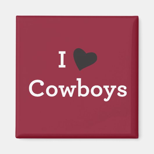 Aimant J'aime les cowboys (Devant)