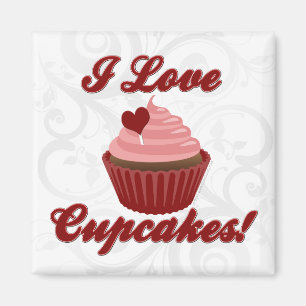 Aimant J'Aime Les Cupcakes