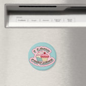 Aimant J'Aime Les Cupcakes (In Situ (Lave-vaisselle))