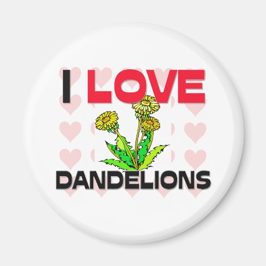 Aimant J'Aime Les Dandelions (Devant)