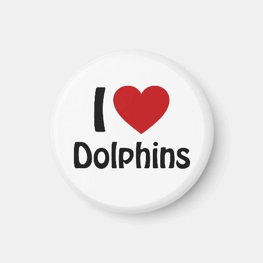 Aimant J'aime les dauphins (Devant)