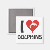 Aimant J'aime les dauphins (Recto/Verso)