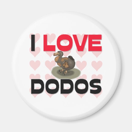 Aimant J'aime les Dodos (Devant)