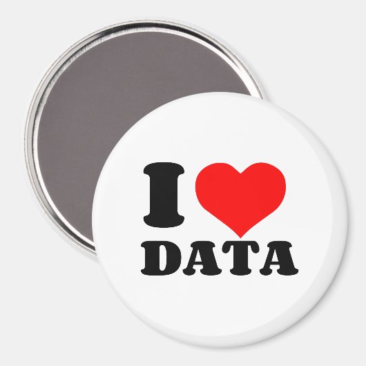 AIMANT J'AIME LES DONNÉES (Recto/Verso)