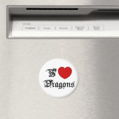 Aimant J'aime les dragons (In Situ (Lave-vaisselle))