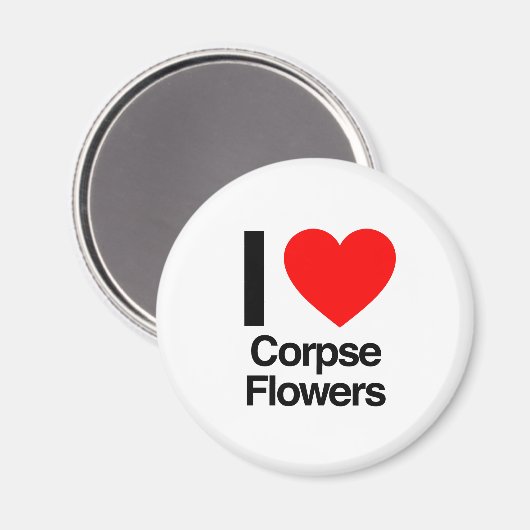 Aimant j'aime les fleurs de cadavres (Recto/Verso)