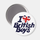 Aimant J'Aime Les Garçons Britanniques (Recto/Verso)