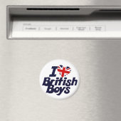 Aimant J'Aime Les Garçons Britanniques (In Situ (Lave-vaisselle))