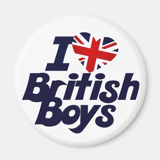 Aimant J'Aime Les Garçons Britanniques (Devant)