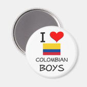 Aimant J'aime les garçons colombiens (Recto/Verso)