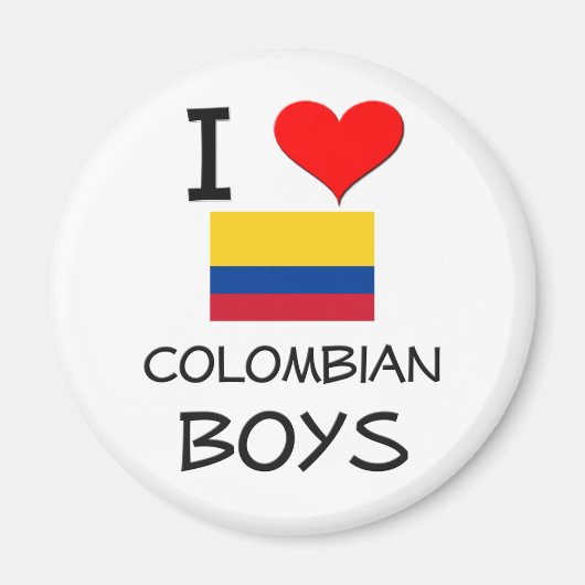 Aimant J'aime les garçons colombiens (Devant)