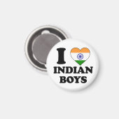 Aimant J'aime les garçons indiens (Recto/Verso)