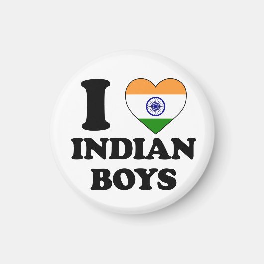 Aimant J'aime les garçons indiens (Devant)