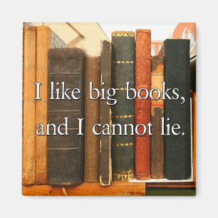 Aimant J'aime les grands livres et je ne peux pas mentir 