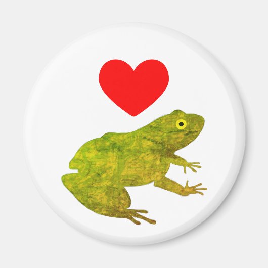 Aimant J'aime les grenouilles (Devant)