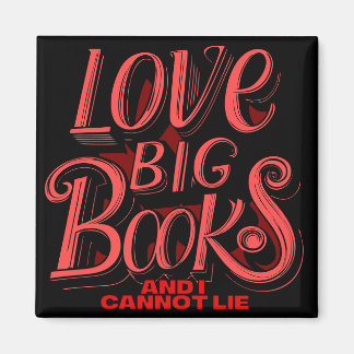 Aimant J'aime les gros livres Calligraphie