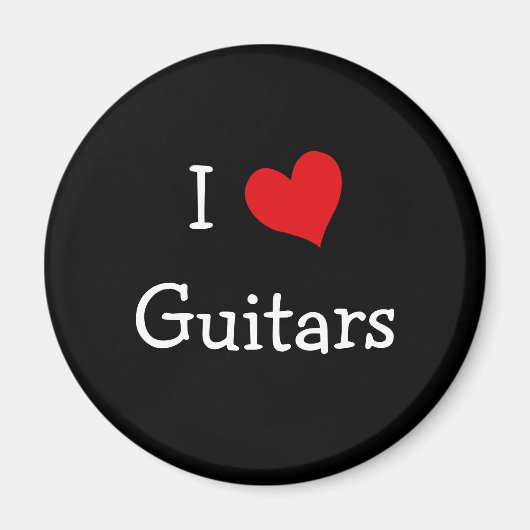 Aimant J'aime les guitares (Devant)