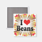 Aimant J'aime les haricots (Recto/Verso)