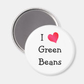 Aimant J'Aime Les Haricots Verts (Recto/Verso)