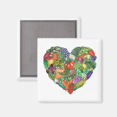 Aimant J'aime les Légumes (Recto/Verso)