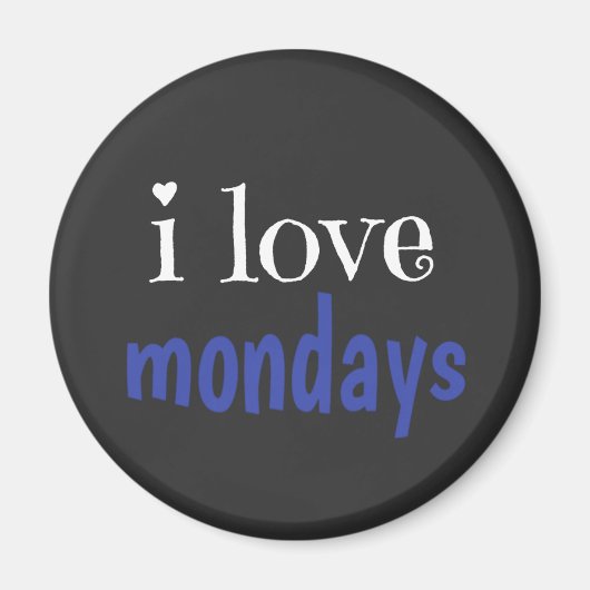 Aimant J'aime les lundis (Devant)