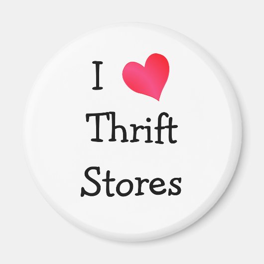 Aimant J'Aime Les Magasins Éthrift (Devant)