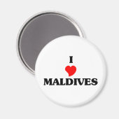 Aimant J'aime les Maldives (Recto/Verso)